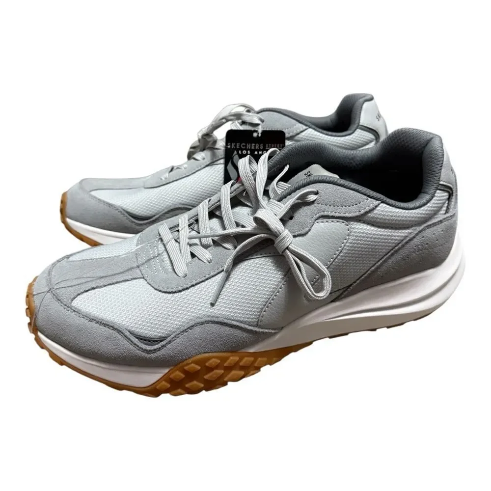 NEW SKECHERS Men's Fury Retro Jogger Sneaker Grey size 11.5